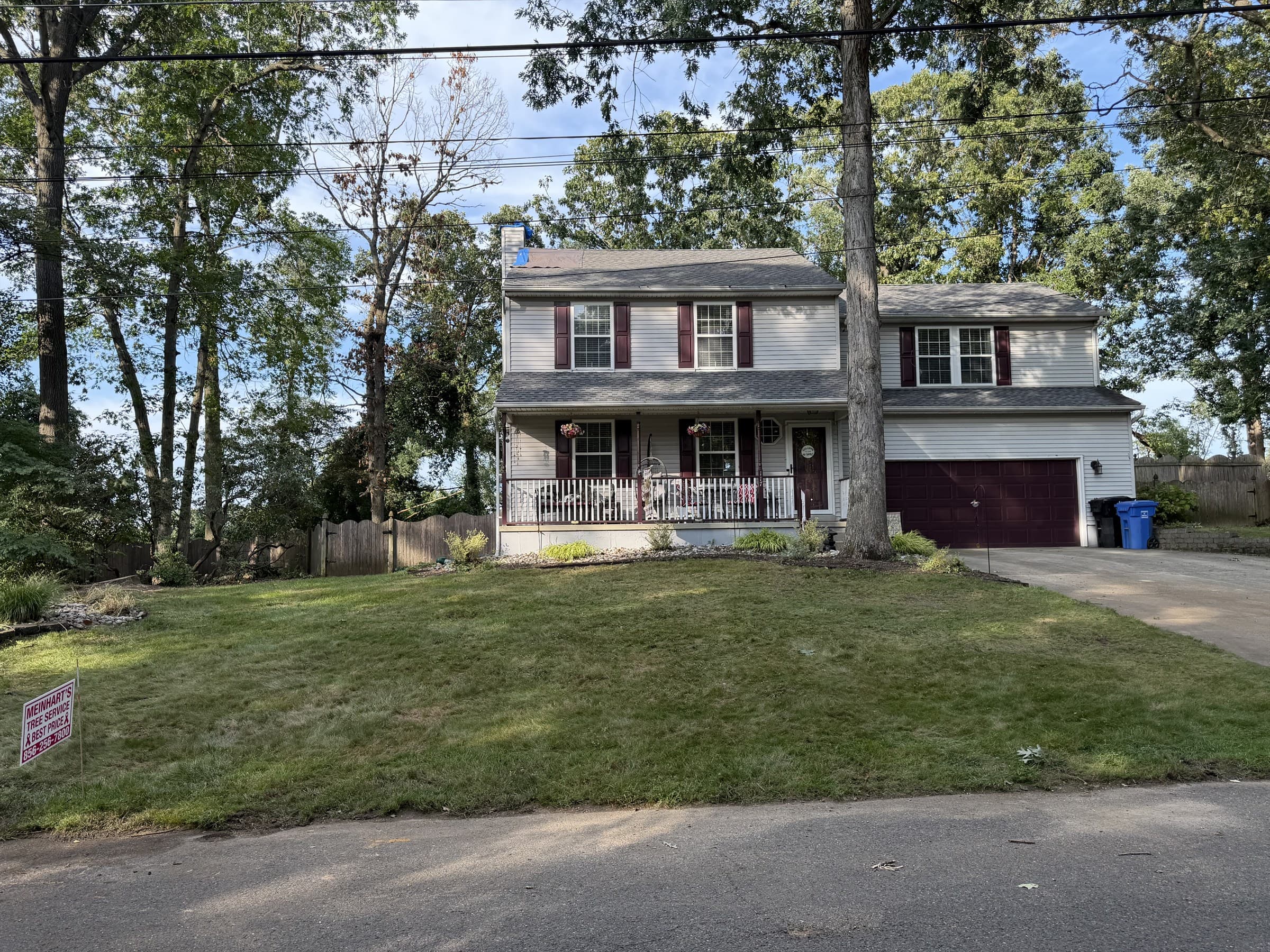 Mantua Township property after the fallen oak and storm debris were completely cleaned up